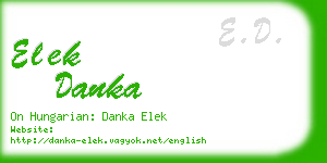 elek danka business card